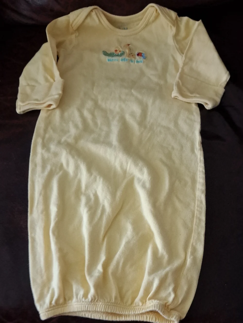 Carter's child of mine 0-3 Yellow Baby Sleep Gown - Soft Long-Sleeve Infant Gown